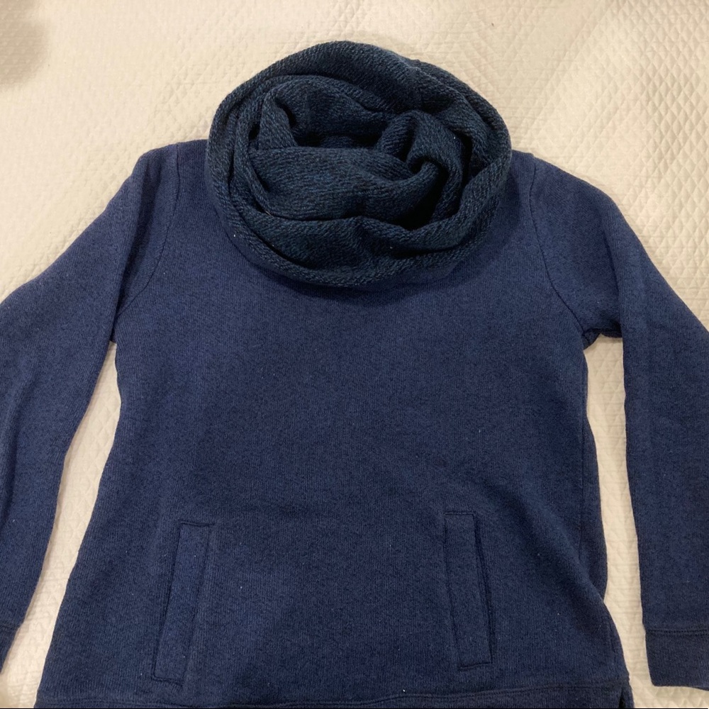 J. Crew Navy Blue Cowl Neck Sweater